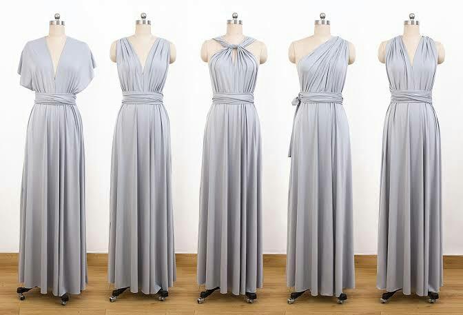 SILVER GRAY INFINITY DRESS Women s Fashion Dresses Sets Dresses on Carousell