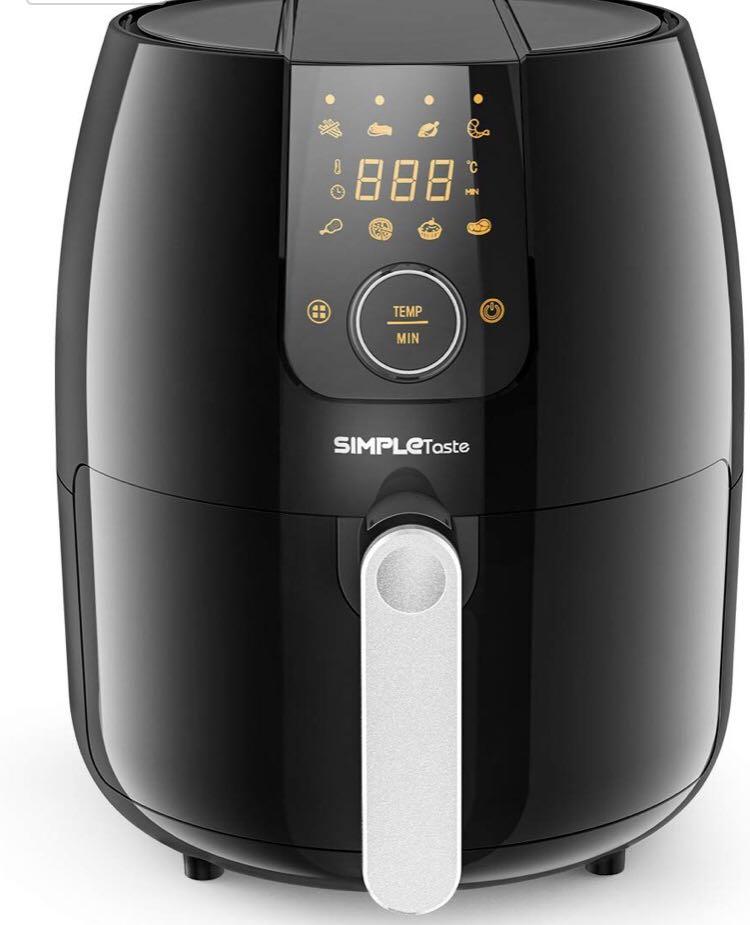 SimpleTaste Air Fryer for Delicious, Low Calories Food, Rapid Air