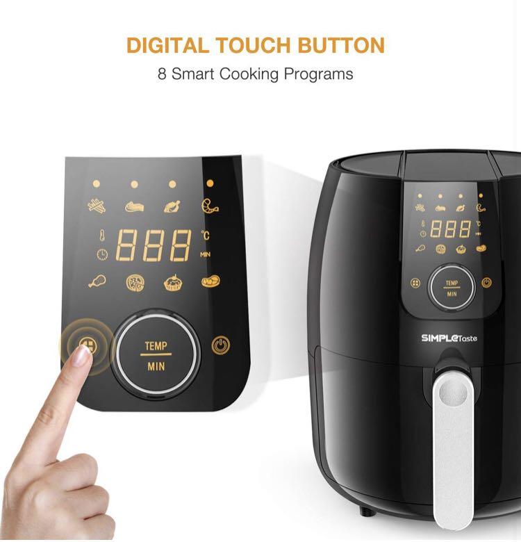 SimpleTaste Air Fryer for Delicious Low Calories Food Rapid Air