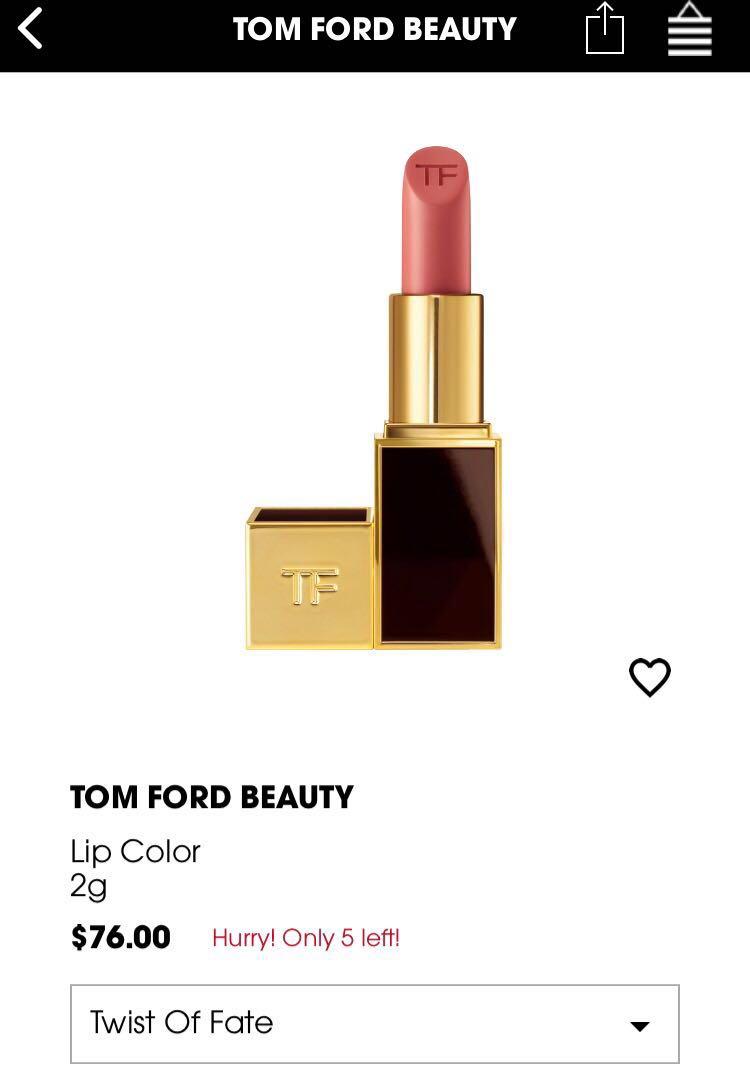 Tom Ford Lipstick - 31 Twist of Fate, Beauty & Personal Care, Face, Makeup  on Carousell