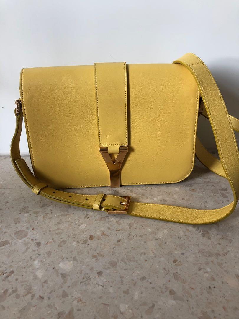 YSL CHYC Flap Bag Yellow Luxury Bags Wallets on Carousell