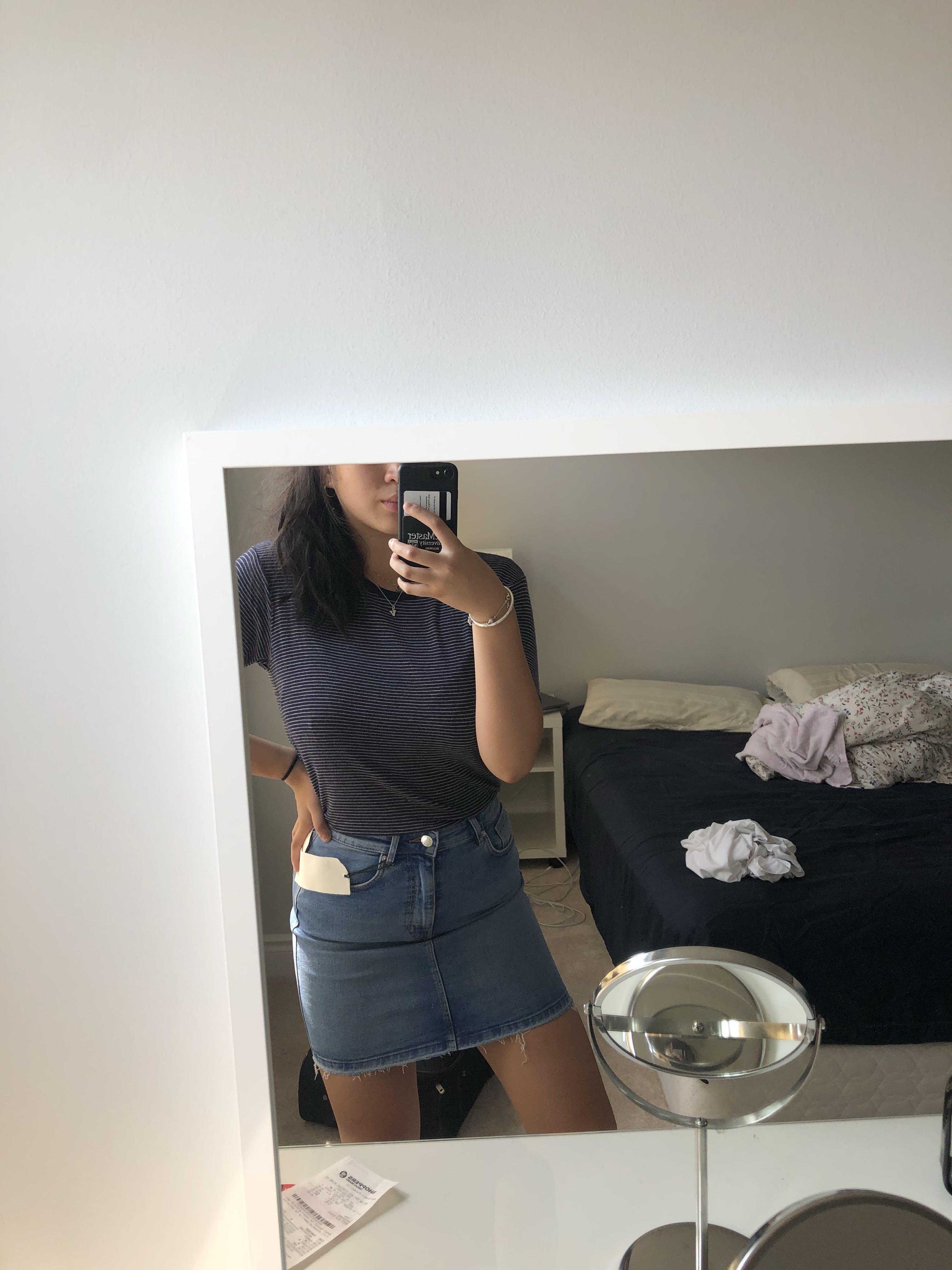 High waisted jean skirt zara shop