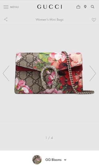 Dionysus GG Blooms super mini bag