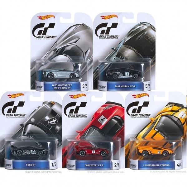 Hot Wheels Gran Turismo Retro Entertainment Set Of 5 Ford GT