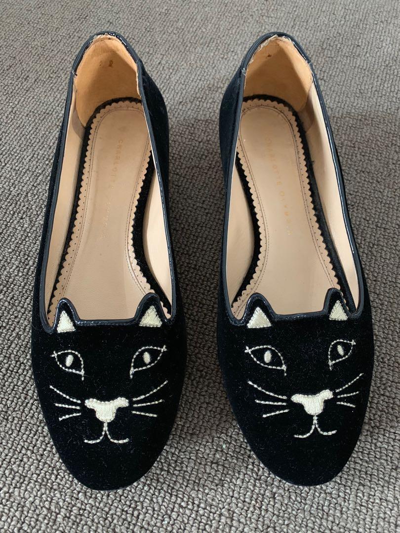 Adorable CHARLOTTE OLYMPIA black velvet 