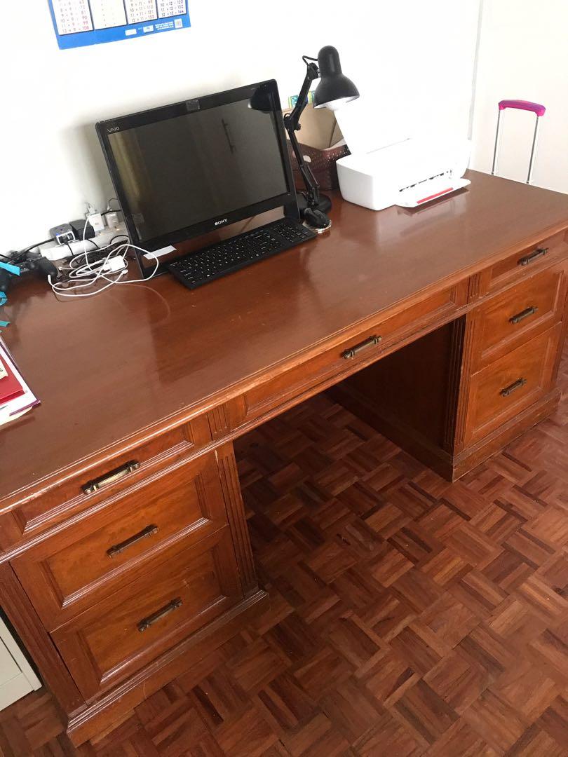 Antique lawyer desk, Furniture & Home Living, Furniture, Tables & Sets