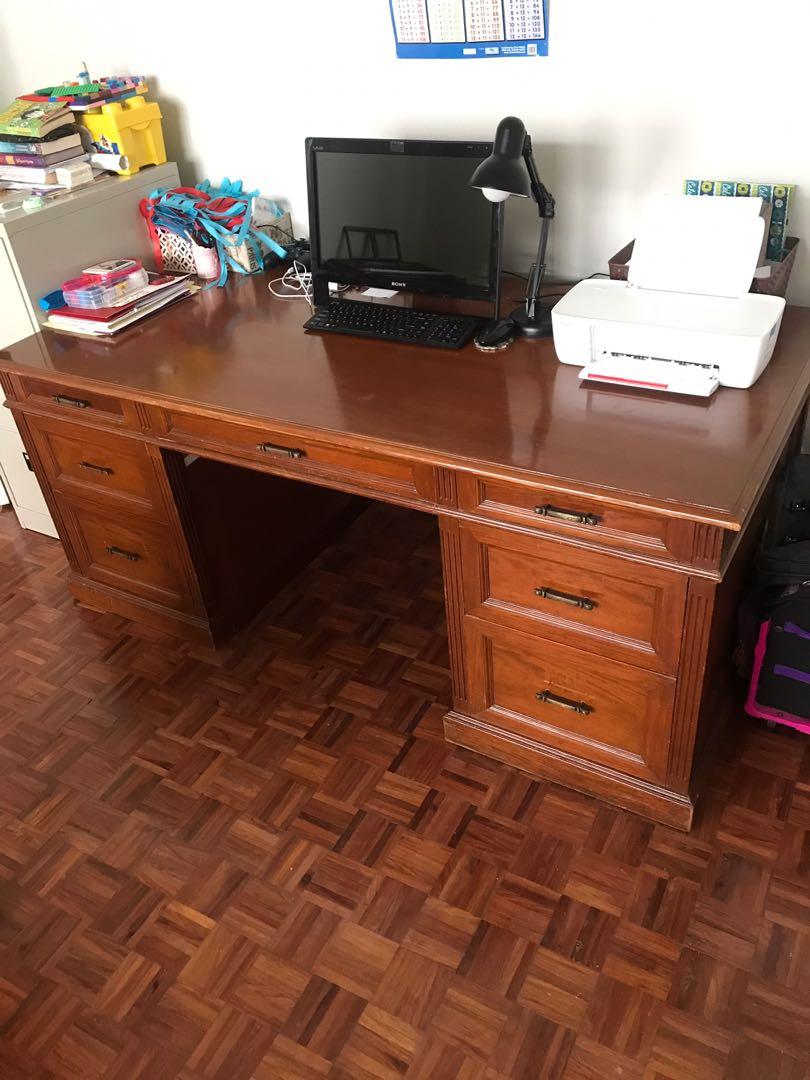 Antique lawyer desk, Furniture & Home Living, Furniture, Tables & Sets