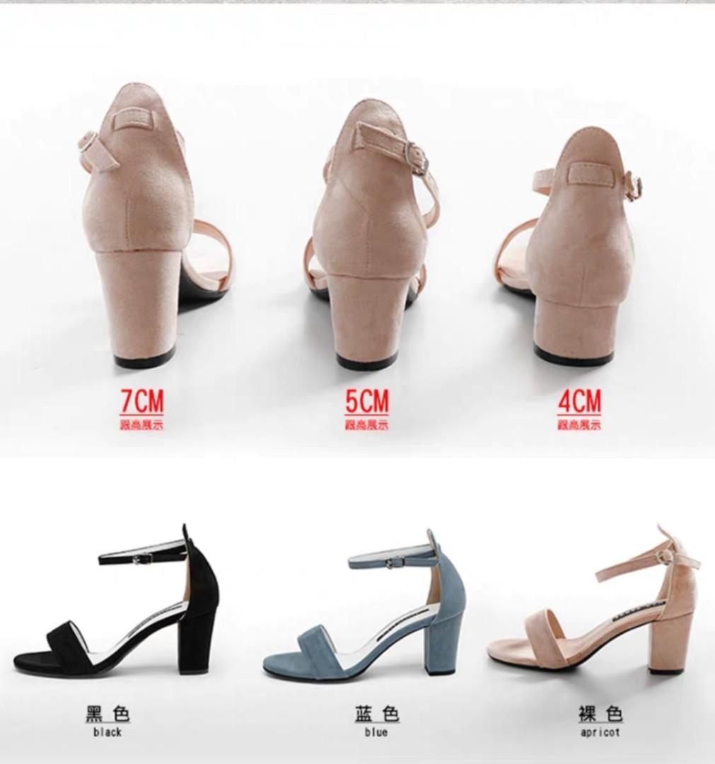 BLACK 7cm heels, Women's Fashion, Shoes 