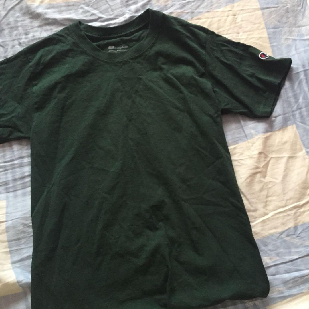 Champion dark green shirt Women s Fashion Tops Shirts on Carousell
