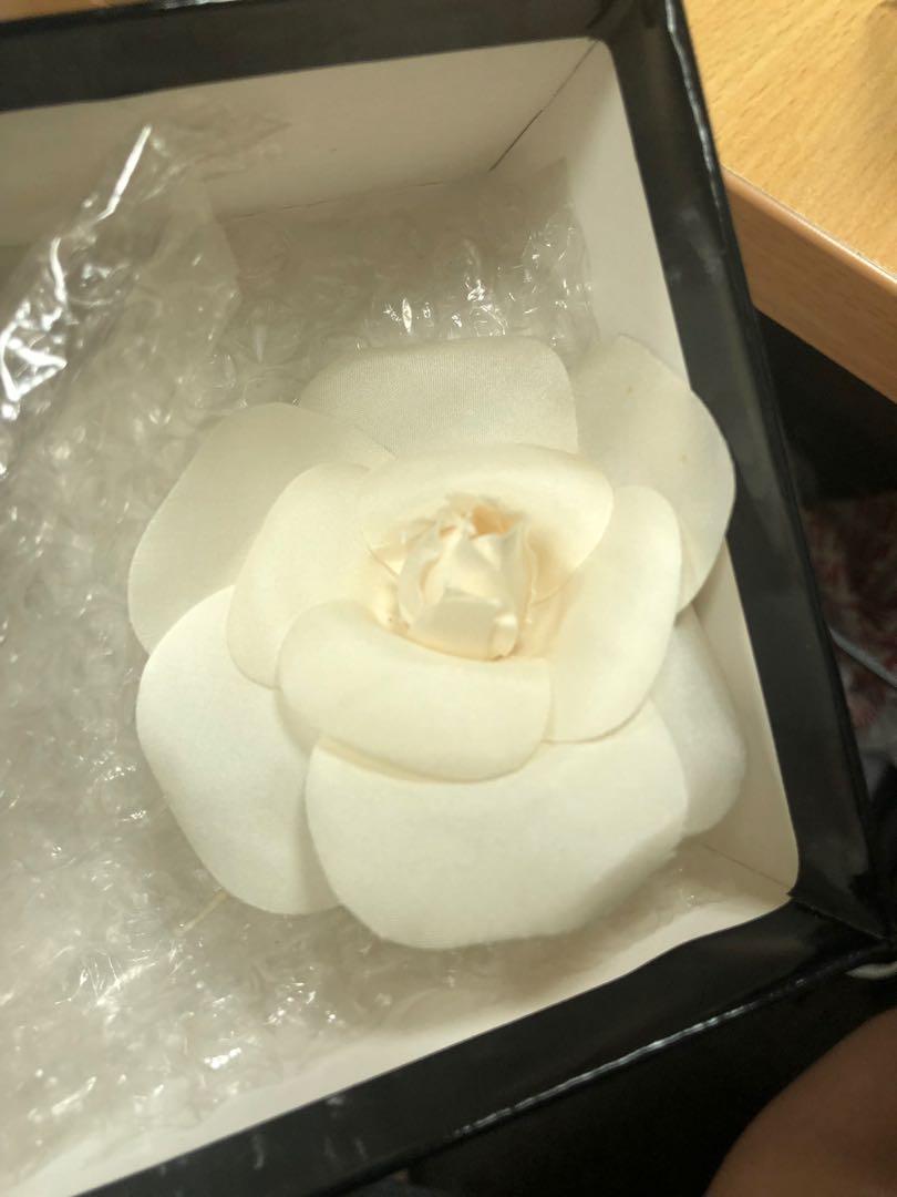 Chanel Camellia Brooch Luxury Accessories Others On Carousell Pin closure at back, chanel signature plate attached. chanel camellia brooch