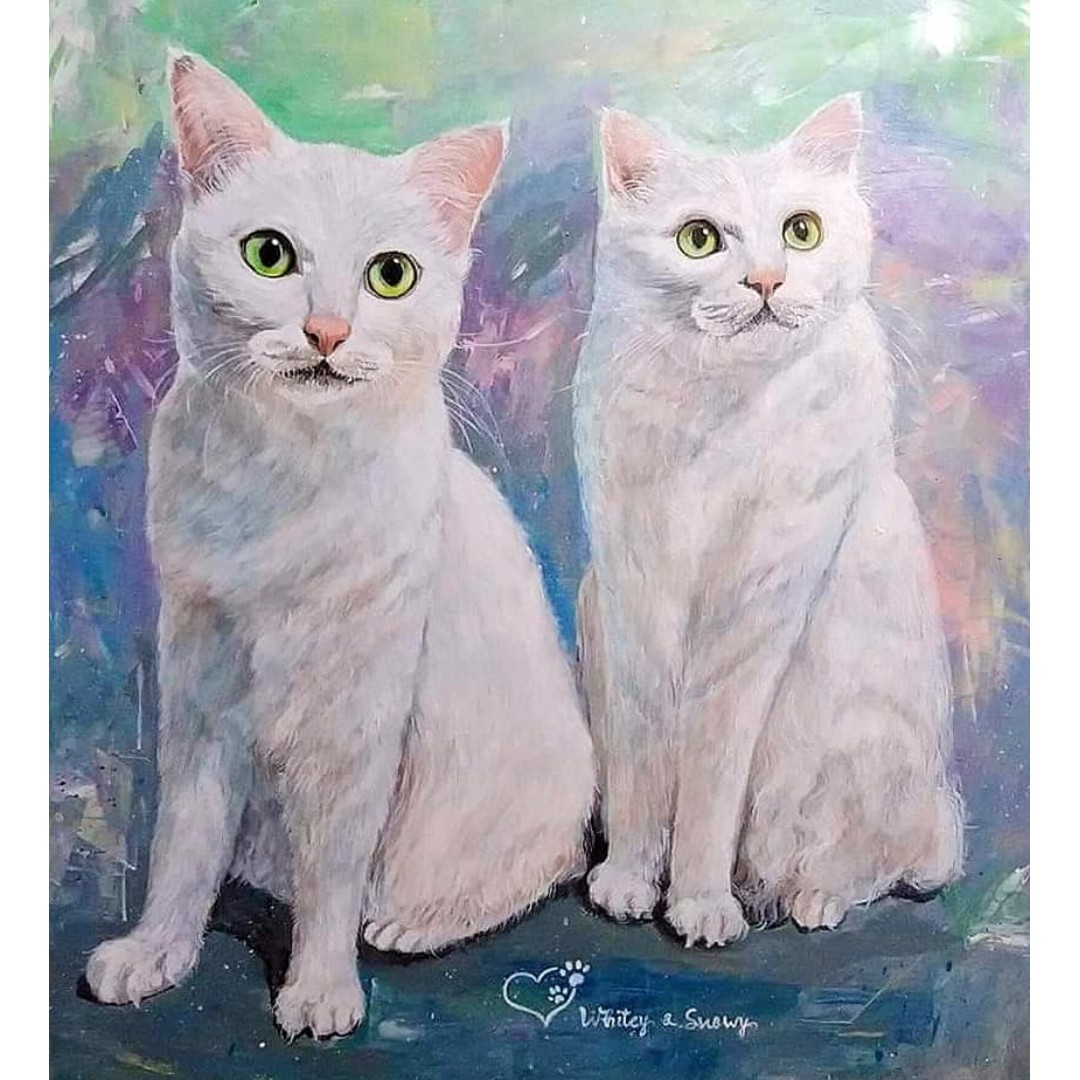 Custom Pet Portrait Animal Portrait Original Oil Painting