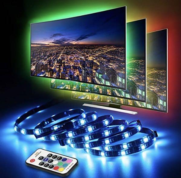 E2994 Led Tv Backlight Infinitoo 2m 6 6ft 5050rgb Usb Light Strip Multi Color Waterproof Bias Lights With Rf Remote Control For 40 To 60 Inch Hdtv Pc Monitor And Home Theater Energy Class A