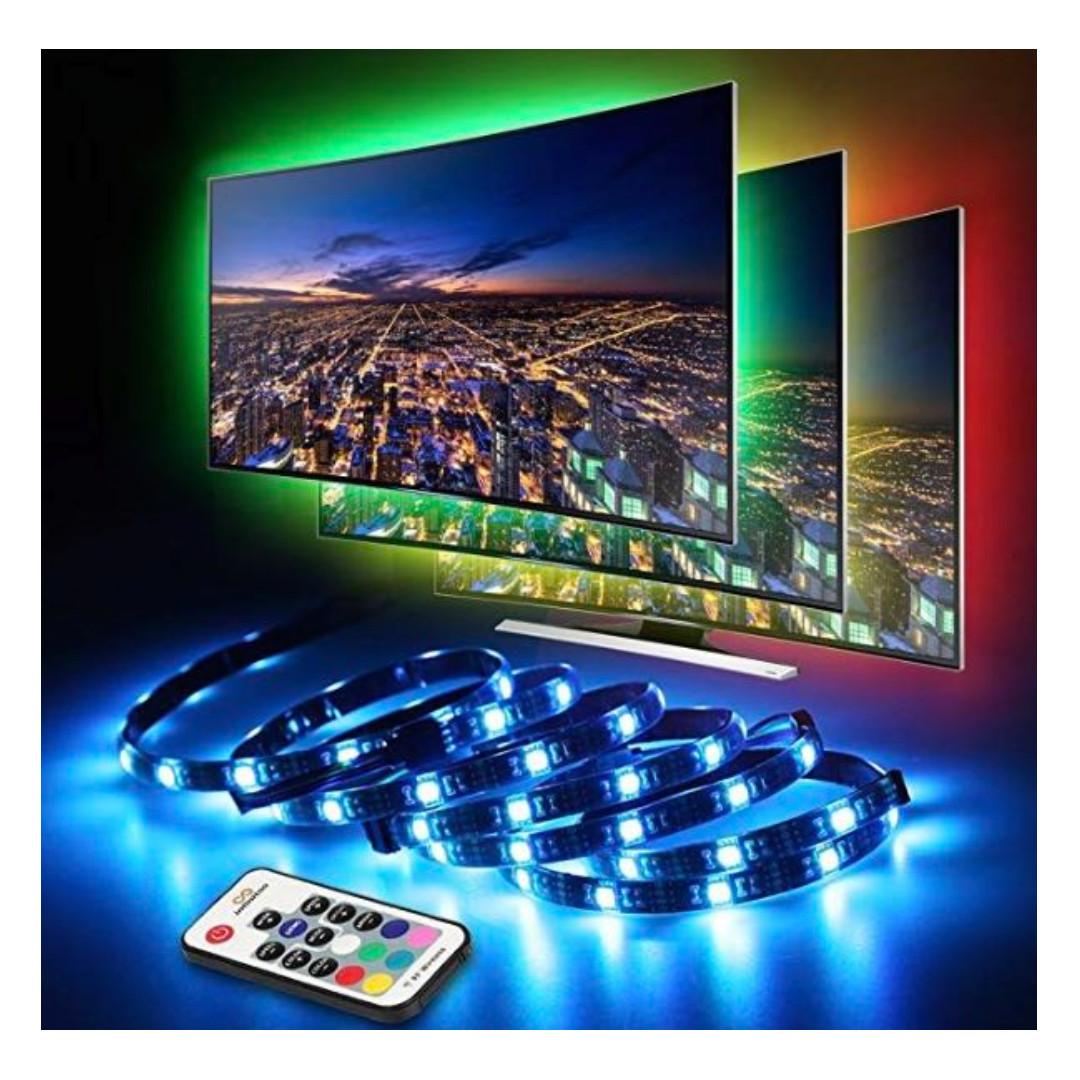 (E2994) LED TV Backlight, infinitoo 2M/6.6ft 5050RGB USB Light Strip
