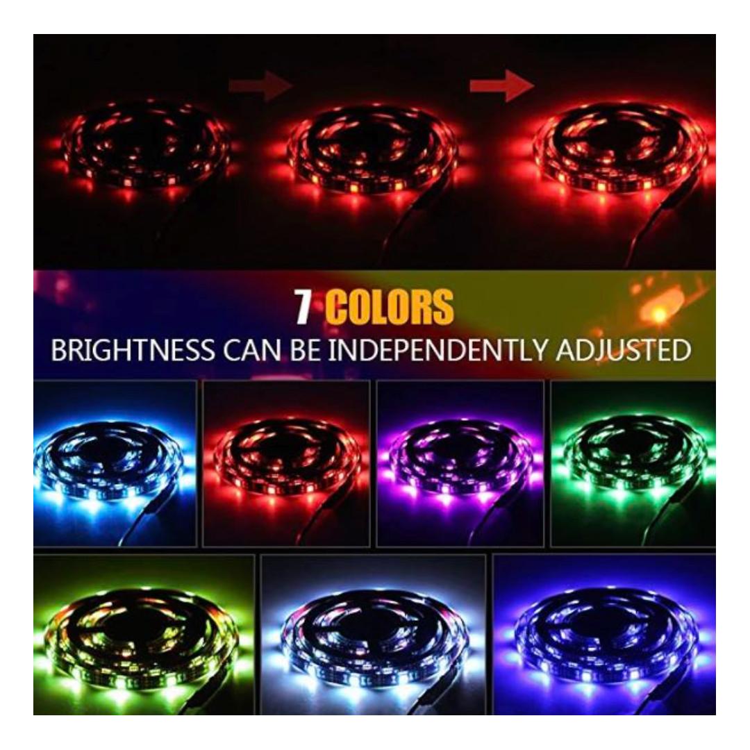 (E2994) LED TV Backlight, infinitoo 2M/6.6ft 5050RGB USB Light Strip
