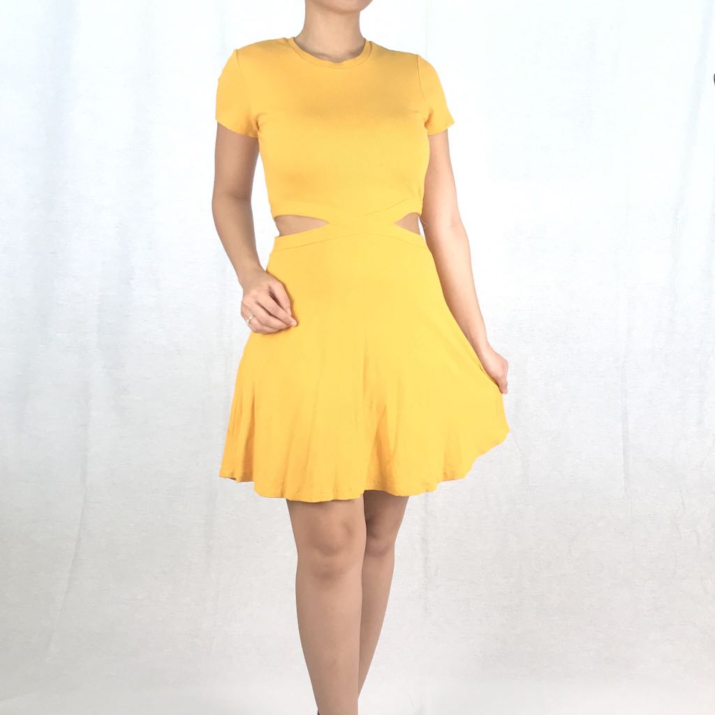 mustard beach dress