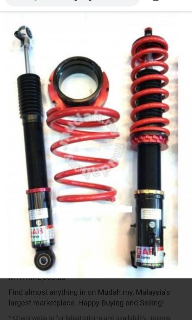 Gab Ss 32 Steps Hi Low Adjustable Coilover Honda Fit Jazz Gk3 Gk5 Gp5 Motorcycles Motorcycle Accessories On Carousell