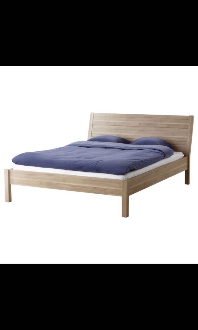 Ikea King Size Wooden Bed Frame Only Furniture Home Living Frames Mattresses On Carou Ikea King Size Wooden Bed Frame Only, Ikea Wooden Bed Frame King Size