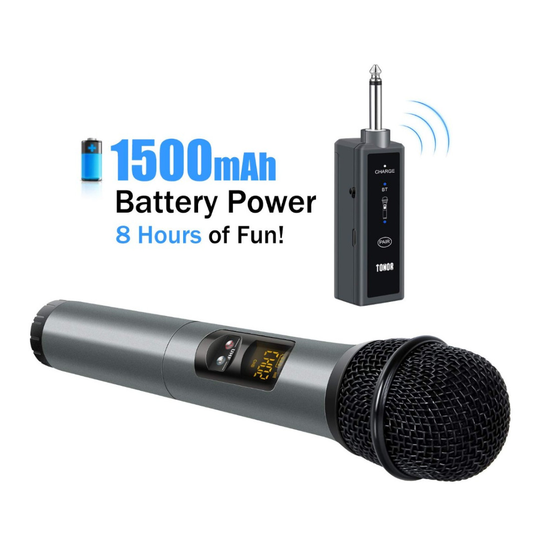 Receiver　Bluetooth　Output　1/4　for　(K644)　Microphones　80ft,　Conference/Weddings/Church/Stage/Party/Karaoke,　on　Carousell　TONOR　UHF　Handheld　with　Wireless　Audio,　Microphone　Mic