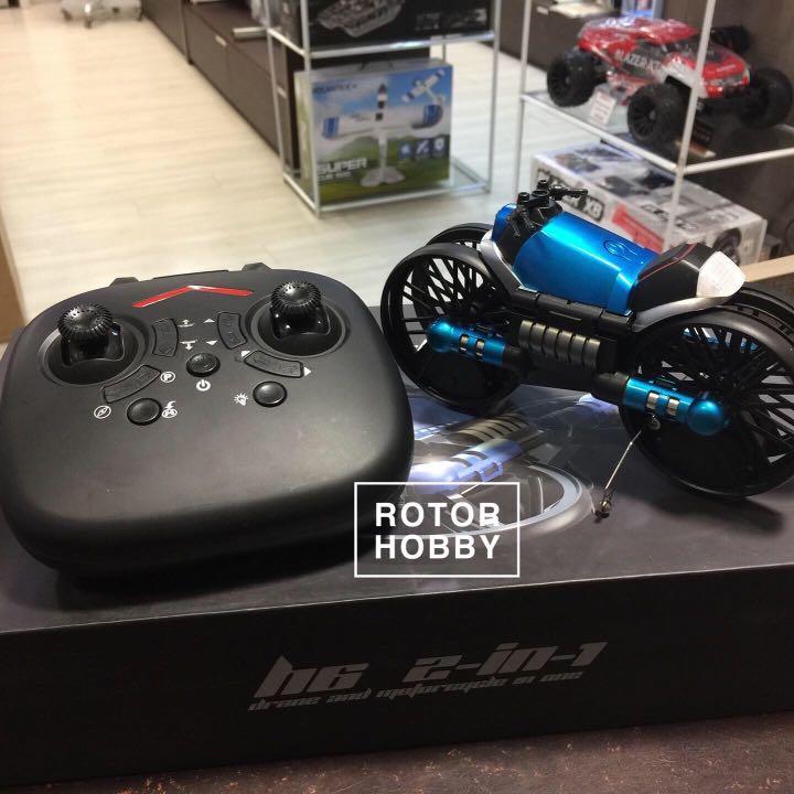 HHD Hehengdatoys H6 2 in 1 folding RC Motorcycle Drone with camera