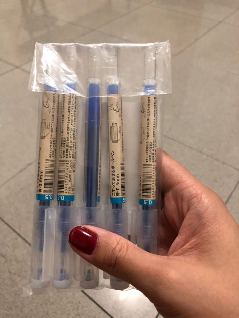 Muji Erasable Pens, Hobbies & Toys, Stationary & Craft, Other Stationery & Craft on Carousell