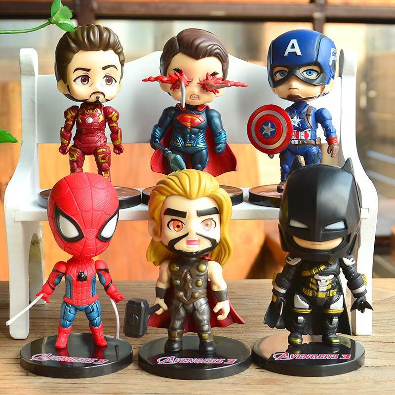 New Marvel Avenger Cake Topper Decorations Figurines Toys