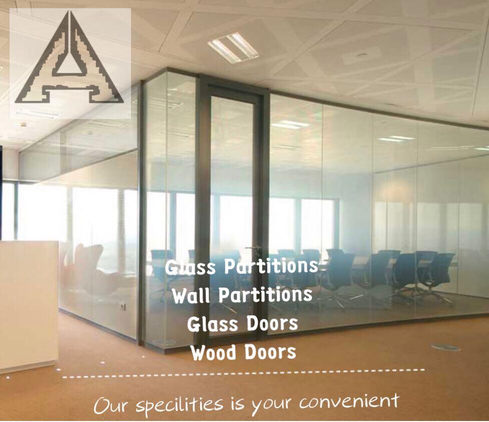 Office Reinstate Painting Wall Partition Glass Partition