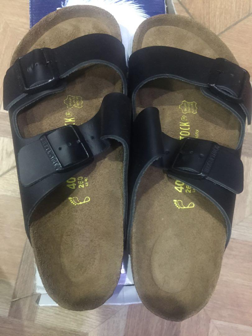 Original Birkenstock Arizona Black Size 40 Men s Fashion Footwear Slippers Slides on Carousell
