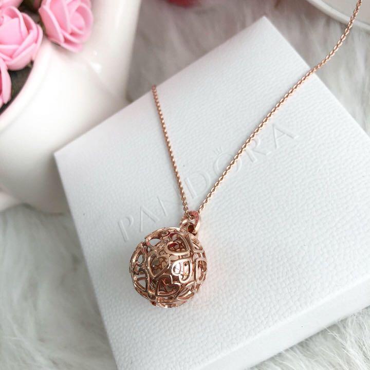 Pandora rose harmonious cheap hearts chime necklace