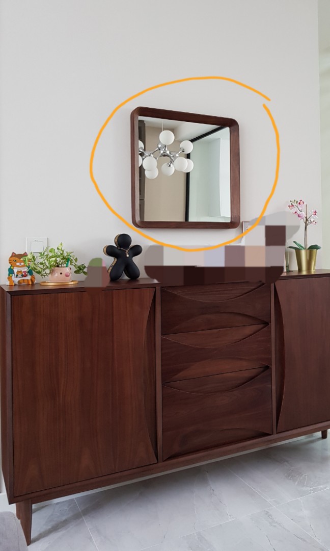 Picket & Rail Square Mirror, Furniture & Home Living, Home Decor