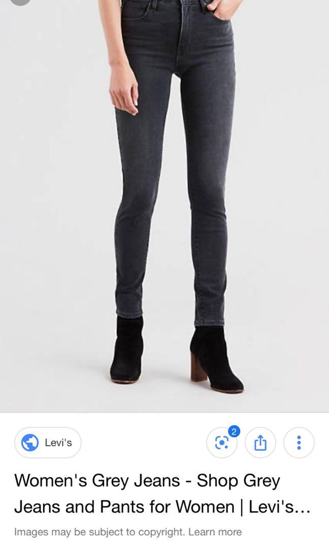 charcoal black jeans womens