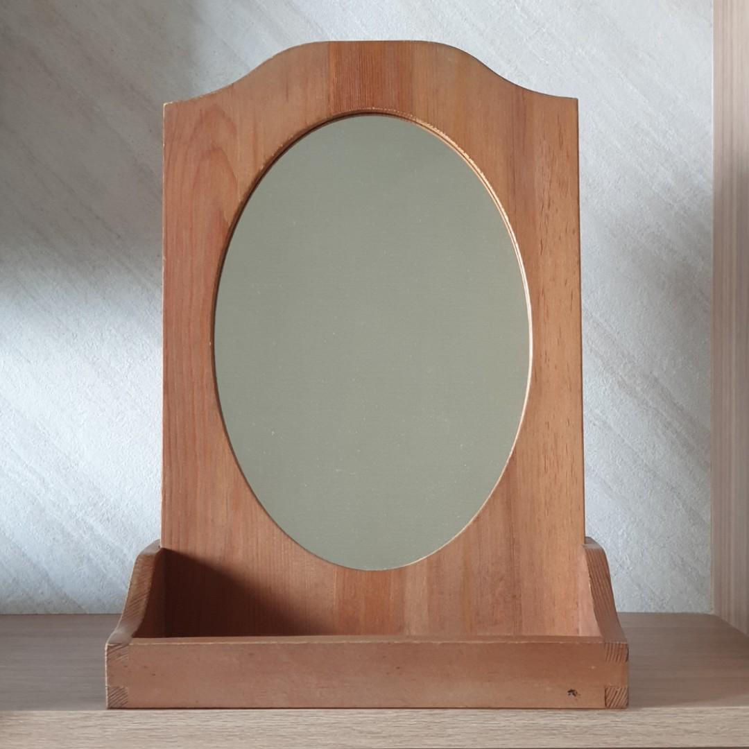 Ikea Wooden Vanity Tabletop Mirror, Ikea Table Top Vanity Mirror