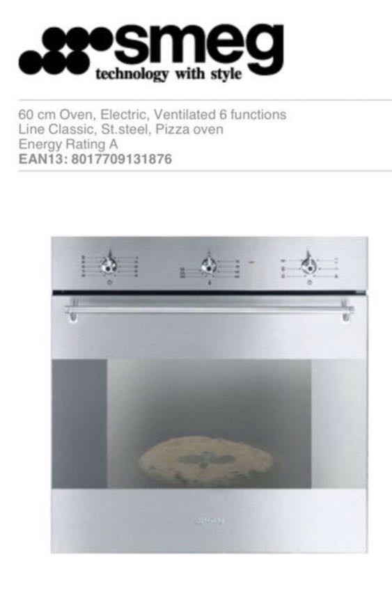 SMEG electric built in oven with SMEG 4 burner ceramic cooktop
