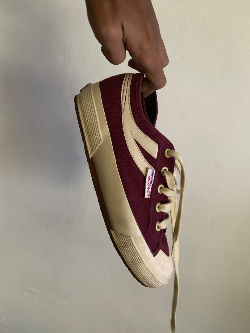 superga maroon red