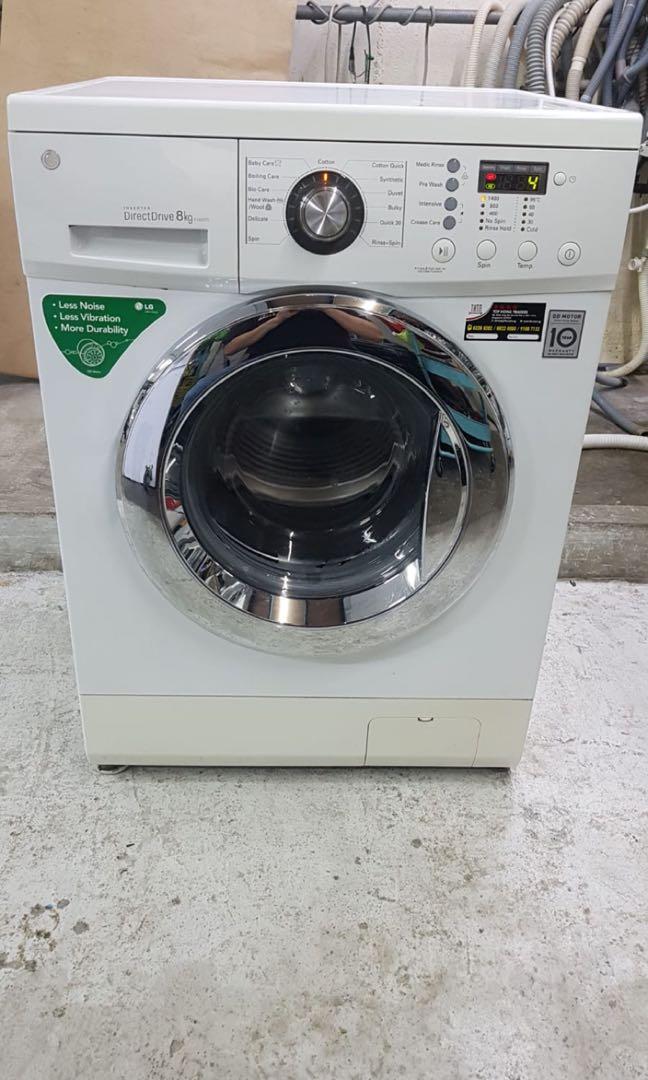 Used Lg 8kg Direct Drive Front Load Washing Machine F1422td Home Appliances Cleaning Laundry On Carousell