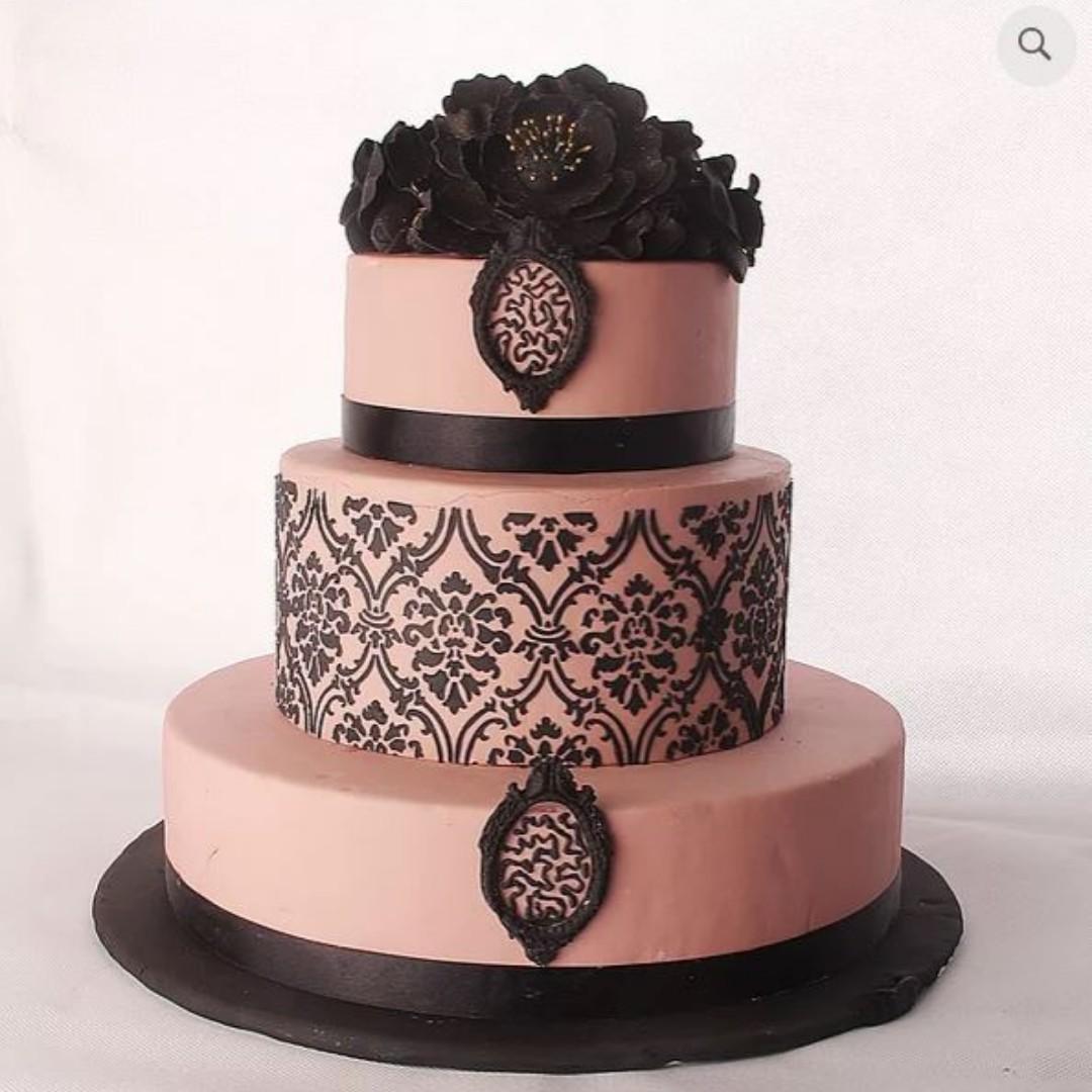 Stencil Victorian Damask Lace Cake Royal Icing Stencil For