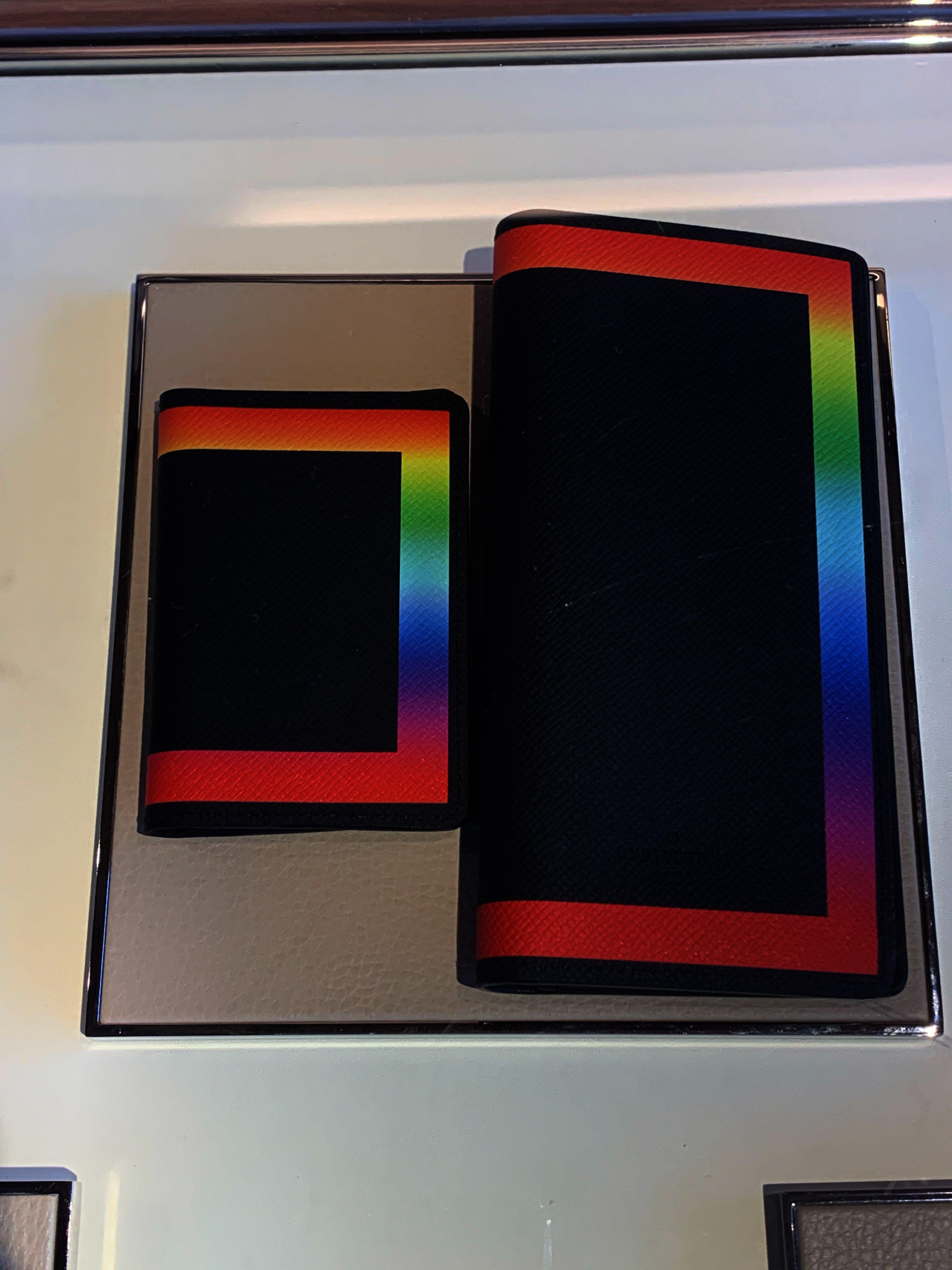 Louis Vuitton Black & Rainbow Taiga Pocket Organizer