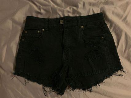 American Eagle Shorts (Black/Hi-Rise Festival)