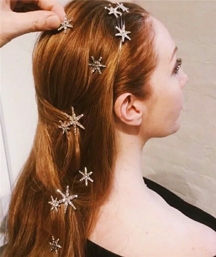 2pcs star hair pins tiara hair wedding accessories hair jewelry rhinestone hair clips headpiece haar spelden