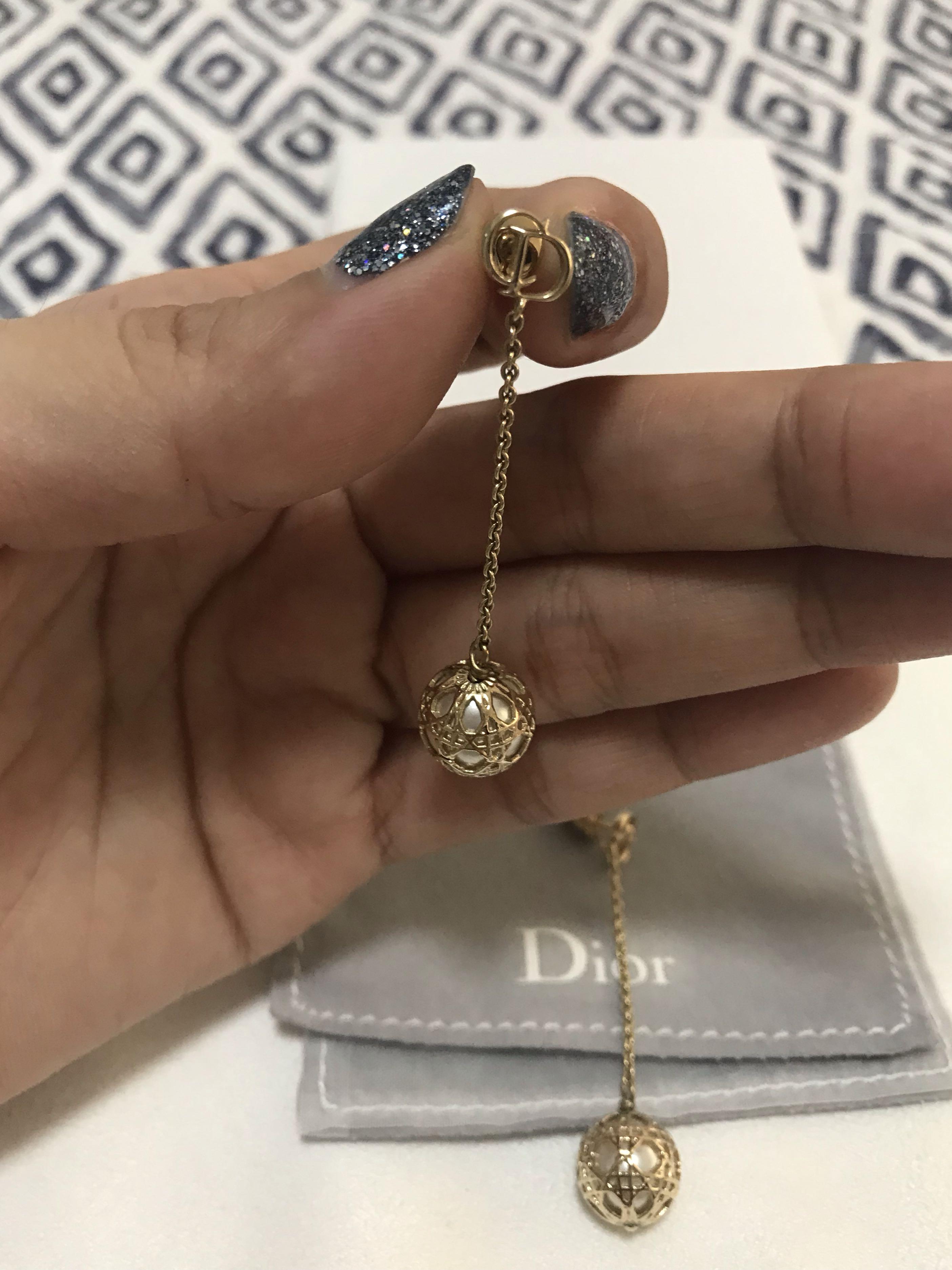 Authentic Dior Secret Cannage Earrings Luxury Accessories on