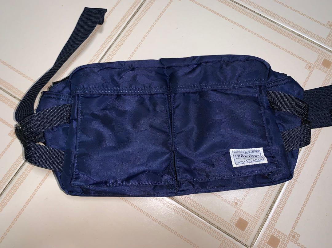 A Bathing Ape X Porter Ape X Porter Body Bag Zozotown Limited Jacquard Abc Waist Bag Men S Fashion Bags Sling Bags On Carousell
