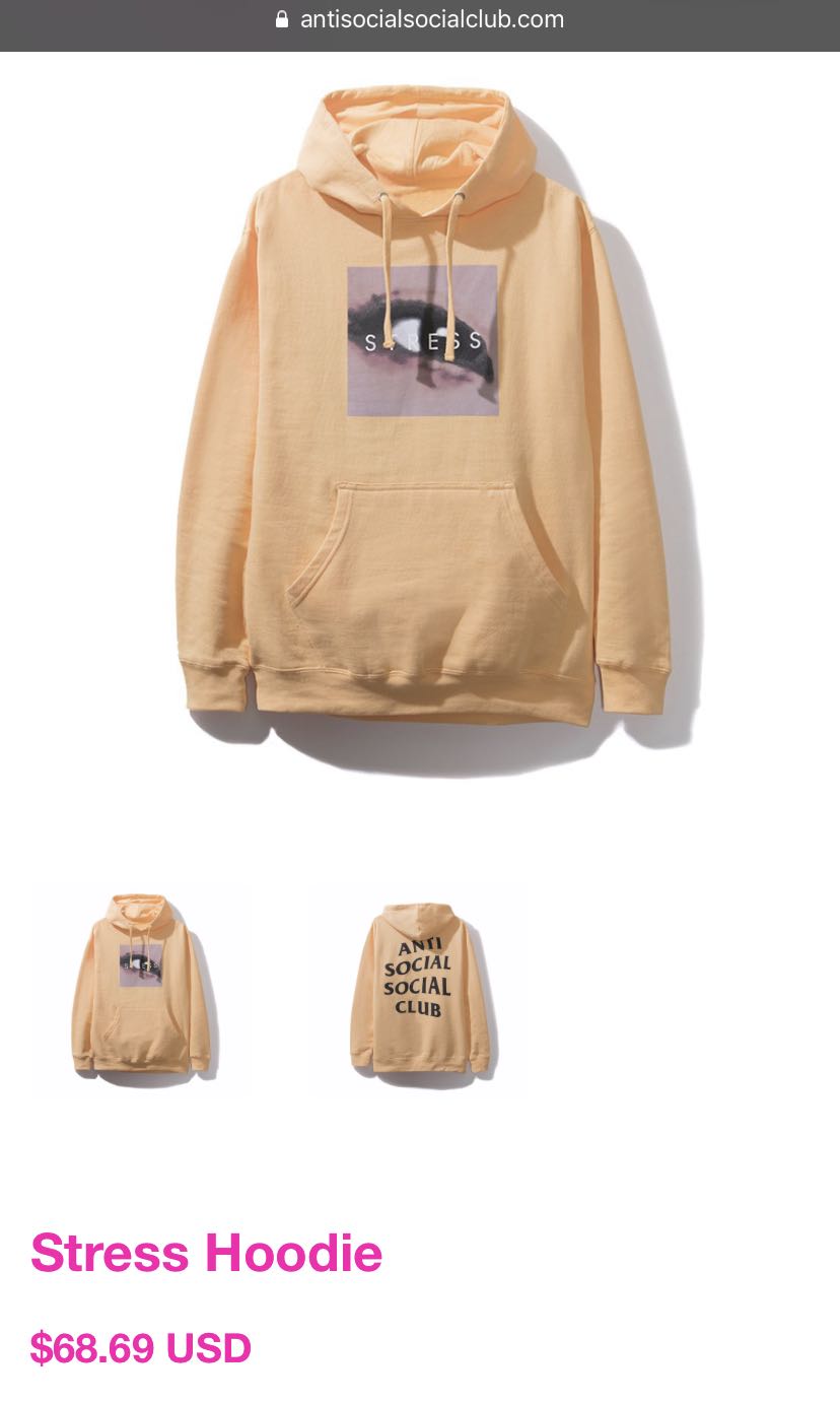 Anti social social club stress hoodie online