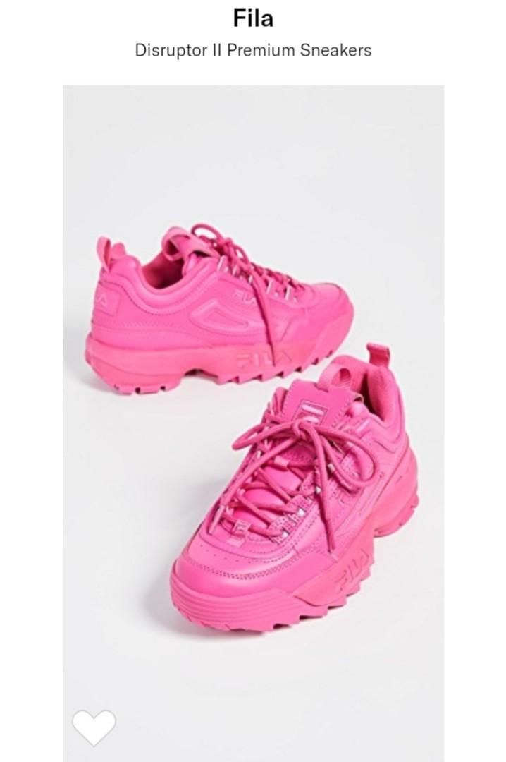 hot pink fila sneakers