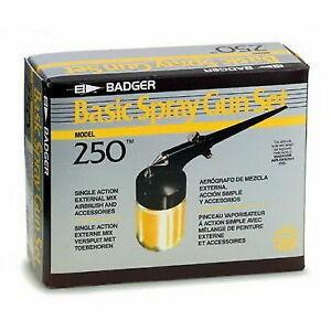 Badger Airbrush Kit 250-1 (Category: Stationery & School Supplies) located in Manila. Submitted by raineshop77 (Listing ID 242925731, Image 3). Description: Badger® 250® (SINGLE ACTION, EXTERNAL MIX, BOTTOM FEED) Any job requiring a simple, yet effective spray is easily completed by the Model 250 Series The 250 is basic enough for children, (ages 8 and up) to use with minimal supervision, yet efficient enough for adult use. Hands-on inspection an