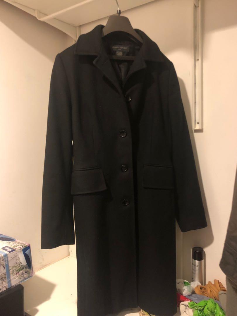 Banana republic black wool coat online
