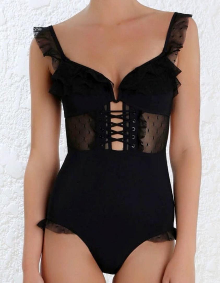 zimmermann black one piece swimsuit