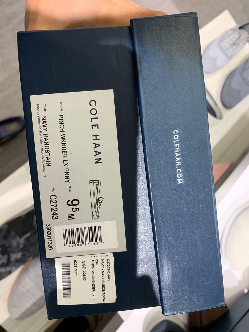 BRAND NEW Cole Haan Pinch Weekender Navy Handstain 9.5M Men s
