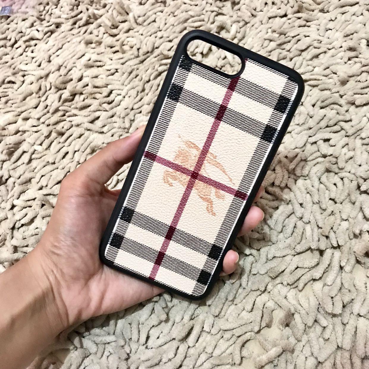 Burberry case iphone 7 8 plus leather textured
