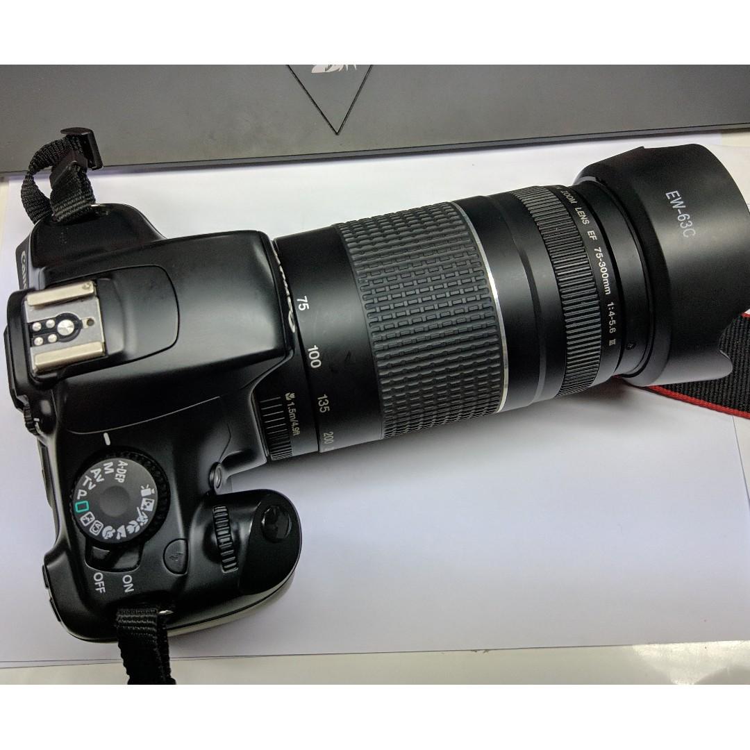 Canon Dslr Eos 1100d With 75 300mm Lens And 64gb Sd Card Photography Lens Kits On Carousell
