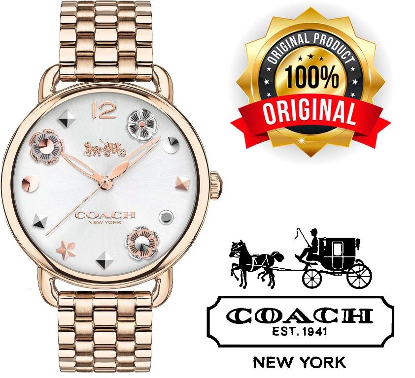Coach Women S Delancey Charm Dial Rose Gold Watch Women S Fashion Watches On Carousell