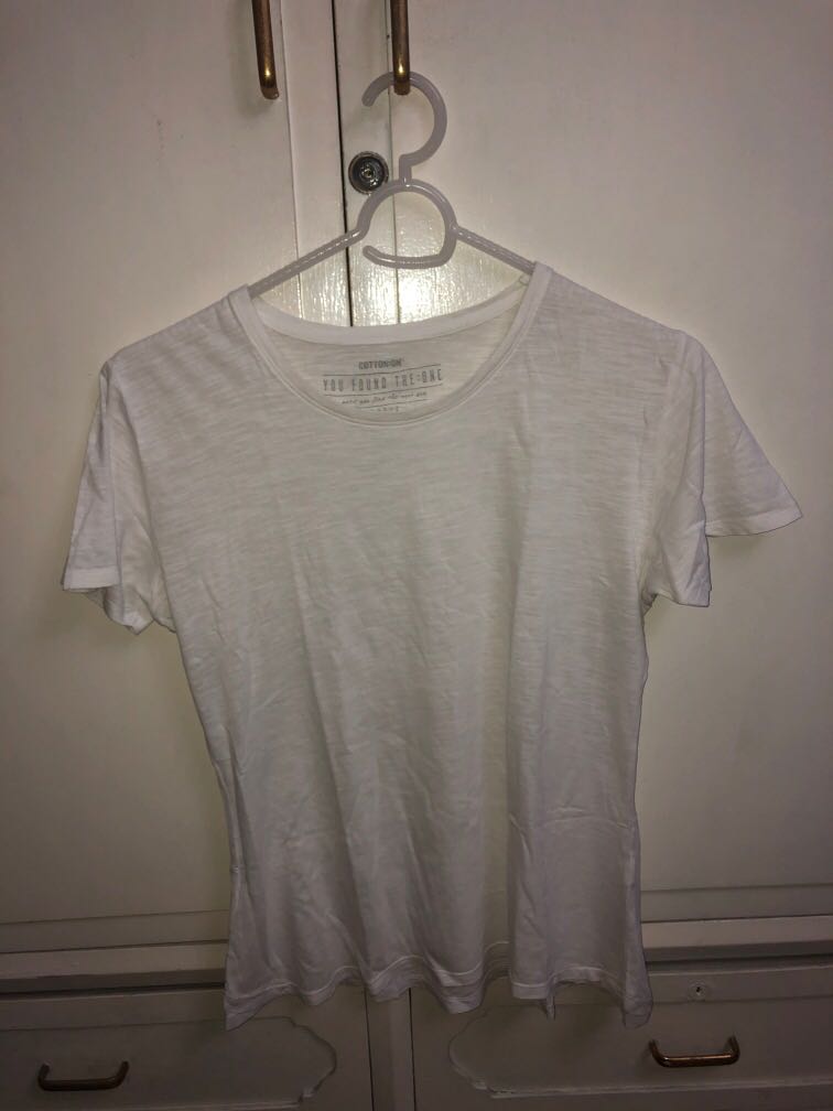 Cotton On Plain White T-Shirt, Women's 